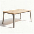 Wooden dining table with modern design and neutral color 120 x 70 x 75cm
