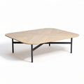 Wooden coffee table with metal legs 120 x 80 x 30cm for living room use